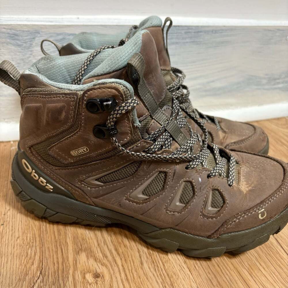 Oboz Sawtooth X Mid B-DRY Waterproof Hiking Boots Women's Size 7 Brown